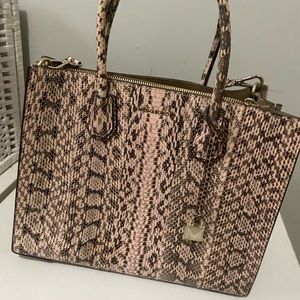 Michael Kors Mercer Large Snakeskin Tote